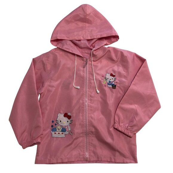 Hello Kitty Foldable Jacket Bag Reversible Lightweight Windbreaker Pink Medium - Picture 2 of 9
